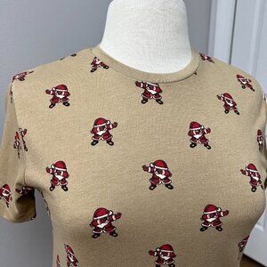 Denim & Flower Santa Dabbing Christmas T-Shirt Sz 11/12